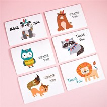 사자 정의 감사 카드 대량 생일 봉투 초대장 빈 인사말 내부 6x4, 카드 6장 봉투 6장 4