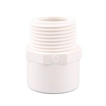 PVC 부속품 배관 자재 플라스틱 수도관 퀵 커넥터 엘보우 90 수나사 2 개 20 50mm 물 파이프 어댑터 정원 관개 수족관 튜브 부품, 1inch To 32mm, WHITE