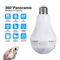 360카메라 360도 VR CCTV 3D 촬영 1080P 2MP WiFi IP 카메라 라이트 360 도 파노라마 램프 야외 비디오 감시 Fisheye HD 나이트 비전 보안 캠