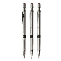 아트 스케치 사무실 문구 학용품 샤프 펜슬 세트 컬러/블랙 리필 2B 펜슬 2.0mm 3 개 세트, 02 Silver pencil-3pcs