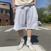 7부 쭈리 와이드 버뮤다 핀턱 스웻팬츠 데일리 벌룬 추리닝 밴딩 반바지