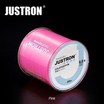 낚시줄 낚시용품 JUSTRON 500m 낚시 라인 다이와 6 색 슈퍼 강력 모노 필라멘트 나일론 태클 바다 플루오로, 1.0, 04 Pink_04 1.0