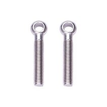 MroMax 2pcs M14 x 80mm Eye Bolt Screw Lifting Ring 304 Stainless Steel Axle Pin Split Pin Shaft Pin, 1