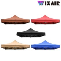 WINAIR 옥스포드 3중 코팅 천막지붕 벨크로타입(프레임 미포함), 3mx6m (프레임 미포함), 레드