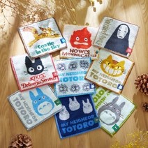 지브리 캐릭터 미니 핸드타올 일본 수입 수건, 고양이버스, 1개, 1개