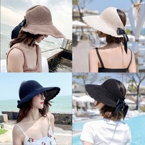 프릴돌돌이리본 와이어 모자/모자/여름모자/접이모자/밀집모자/밀집/왕골