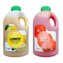 스위트컵 농축액 레몬베이스 1.8L + 자몽베이스 1.8L 카페 홈카페 에이드 시럽 베이스 과즙 과일농축액 대용량