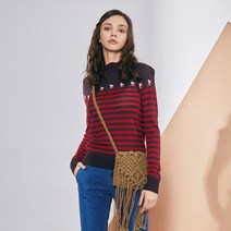 [이월할인] 써스데이아일랜드 가디건 니트 스트라이프 T188MSW331W 트렌드존