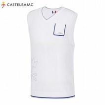 [까스텔바작] (남성)메쉬 V넥 니트 베스트_BG9MSV201_WH