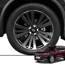 QM6 프리미에르 튜닝 르노삼성 QM6 휠 18인치 카본 블랙 홀로그램 데칼 휠 스티커, QM6(18인치), 홀로그램(실버)