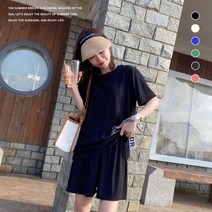여성 여름 쿨 썸머 찰랑 반팔 상하 코디 세트