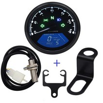 12V 오토바이 속도계 타코미터 1-4 실린더 게이지 12000RMP LCD 디지털 표시기 모토 액세서리 범용, CHINA_with bracket zu