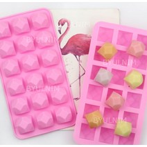 보석 다각 18구 몰드 모스큐브 비누 석고방향제 diy