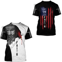 예수님 그리스도 PLstar Cosmos Christian olic Jesus R Streetwear 3DPrint Summer Casual Funny T-shirts, 13 T-shirts_05 XL