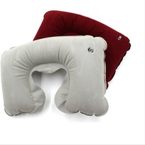 휴대용 바람넣는 목베개 부드러운 여행용 목쿠션