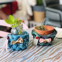 양말목공예 미니바구니 만들기 DIY, 단품