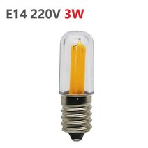 미니 E14 LED 냉장고 냉동고 필라멘트 전구 1W 2W 3W 에너지 절약 COB 조광, 03 3W, 02 White Light