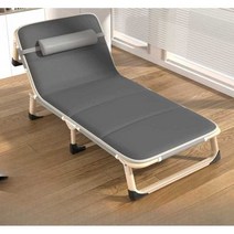 접이식침대 간이 사무실 리클라이너 각도조절 원룸, 62x180cm -모카 그레이 면 패드 포함