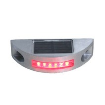 도로표시등 도로표지병 태양광 쏠라 LED 안전유도등 반사체 도로 ip68 방수 led 태양열 구동 도로 스터드 라이트 도로 반사 그라운드 라이트 경고등, 빨간색