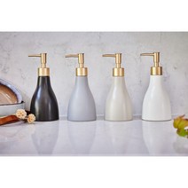 폴리에라드 280ml 호텔 노르딕 욕실 주방 세제통 용기 디스펜서, 크림