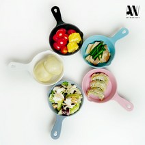 [5개/10개세트] 다용도 손잡이 앞접시 5컬러 문복희 입짧은햇님 유민상 휴대용 캠핑용품 전자렌지용 그릇 아트워커스, 혼합 5개세트