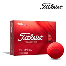 [타이틀리스트](선물포장)TRUFEEL 2피스 골프공 (12구) 트루필 무광레드 메트레드, 레드(무광)