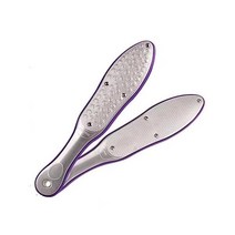 MANIQO 페디큐어 풋 파일 (살롱 등급) 양면 거칠고 미세함 굳은살과 옥수수 제거 갈라진 뒤꿈치 거친 발에 이상적 녹 방지 스테인리스 스틸 보관 가방 및 클렌징 브러시 포함