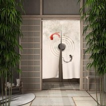 동물 문 커튼 중국어 잉어 호랑이 표범 새 파티션 화면 복도 입구 출입구 일본 방 장식, CLX00324+65x90cm