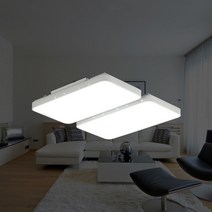 [라리앙] LED거실등 100W 조립형 슬림 국산 삼성LED 플리커프리, 조립-타공-화이트6500k