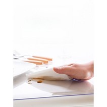 유리 대용 pvc 식탁보 방수 및 노 워시 테이블 매트 투명 커피 책상 주방 식탁 PU, 85x140CM, 완벽한 항균 스크럽 5.0 두께 3.0