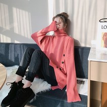 Makone 스웨터 니트 루즈핏 자체제작 터틀넥