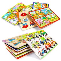 유아 그림 분할 퍼즐 맞추기 꼭지 손잡이 교구 장난감 도형맞추기장난감 _ 4501209EA, $ 05 남자아이, $ 본상품선택