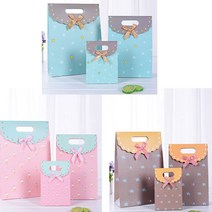 한지붕샵 종이 선물상자 예쁜삼각선물상자 손잡이 귀요미, 1매, 02그레이블루별(소20장)