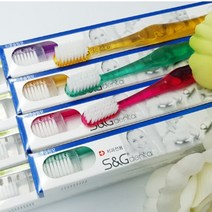 국산 치과칫솔 SG 성인 이중슬림모고급모교정모 1박스12개, 슬림모 일반 1박스12개 (색상랜덤)