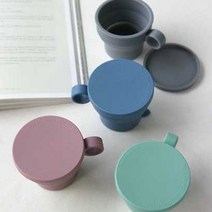 키친팩토리 파스텔 실리콘접이식 손잡이컵 4color, 파스텔 실리콘접이식 손잡이컵_네이비, 1개