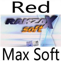 야사카-라크자 X 소프트 (RAKZAX RKX 소프트) 탁구 고무 PIPS-IN 야사카 오리지널 핑퐁 스폰지, RAKZA X SOFT RED