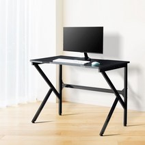 SK511게이밍컴퓨터책상 미니 슬림 작은책장 간이공부 1인테이블 소형, 모니터받침대선반 블랙