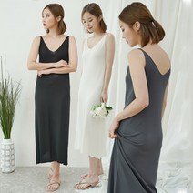 이너퀸 V넥 니트원피스 롱 나시원피스 에스더