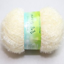 뜨개몰 뜨개 털실 뜨개실 수세미실 솔잎수세미, 28아이보리, 1개