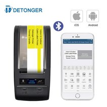 리본프린터 꽃집 화환 인쇄기 리본 애완 동물 고정 자산 태그 실험실 라벨 프린터와 DETONGER 휴대용 열 전송 인쇄 기계, DT60PLUS 300DPI+EU 플러그