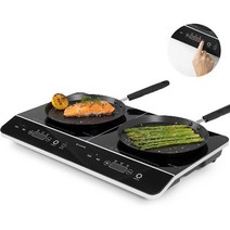 Navaris 2 플레이트 인덕션 호브 3500와트 휴대용 캠핑 타이머 핫플레이트, 관부과세 포함