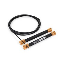 엘리트 SRS 더블 언더를 위한 Surge 3.0 프로페셔널 스피드 로프 - 프리미엄 스핀 컨트롤을 특허받은 듀얼 베어링 초경량 핸들과 최고의 점프 로프를 꼬임 방지 케이블, Copper Handles, Copper Handles