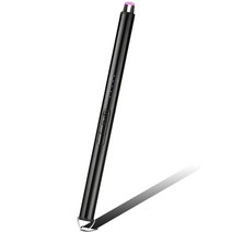전기라이터 USB 충전식 터보 전기 지포 반영구 usb 긴 바베큐 주방 가스 스토브 라이터 방풍 led 플라즈마 화염 촛불 아크 라이터, 검은색