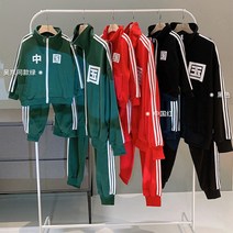 트렉수트 오경 같은스타일 패밀리 룩 가을옷 맨투맨세트 일가 세식구 운동복 차이나 남여아동 어머니 여성의류 3840486448, 어른 XXL (160-180 근 ), 레드