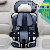어린이집 보조 카시트 휴대용 안전벨트, 그레이(5~12세 대형)