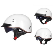 오토바이반모 전동스쿠터헬멧 오토바이 헬멧 레트로 여름 모토 남성 헬멧 오픈 페이스 스쿠터 바이커 오토바이 액세서리 양산 렌즈 도트 인증, 모토 헬멧 mt-4-1, l