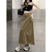 Banhany 벨리르 카고 빈티지 롱 스커트 2color