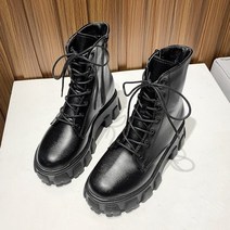 레인 부츠 어그 장마샌들 가벼운 장마철샌들 비올때신발 2022 여성용 흰색 발목 레이스 업 청키 플랫폼 여성 플러스 사이즈 가을 겨울 pu 가죽 두꺼운 단독 부티
