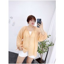 브이넥긴팔티 뚱뚱한 얇은 레쉬 롱슬리브티 여성 여름 빅사이즈 숏 와이드 루즈핏 200 근 슬림핏 투명 2146097521