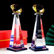 트로피사용자 정의 다채로운 다이아몬드 크리스탈 트로피 기념품 유리 공예 메달 스포츠 시상식 챔, 05 green diamond